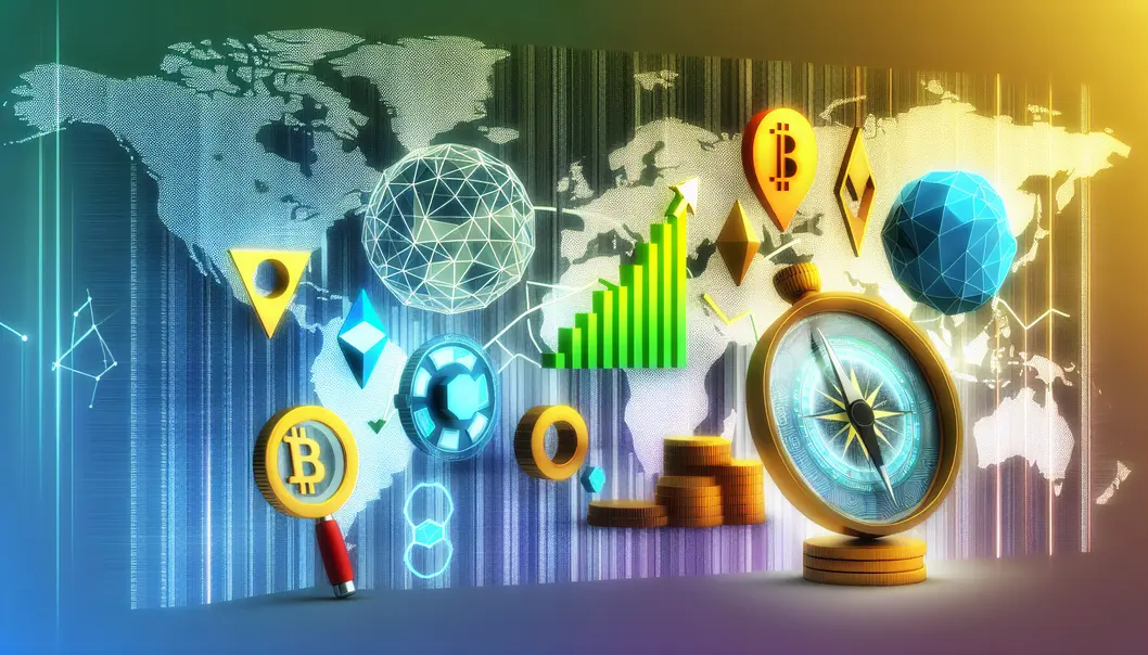 Unveiling the Latest Crypto Trends: Navigating Market Shifts 29 Collage of crypto tokens and technology symbols showing global trends.