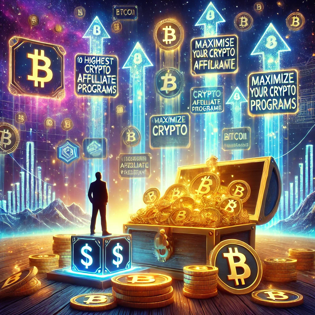 10 Highest Paying Crypto Affiliate Programs: Maximize Your Earnings in Cryptocurrency Marketing 35 DALL·E 2025 06 08 15.21.05 A fantastical and surreal digital art illustration showing the concept of 10 Highest Paying Crypto Affiliate Programs Maximize Your Earnings in Cryp