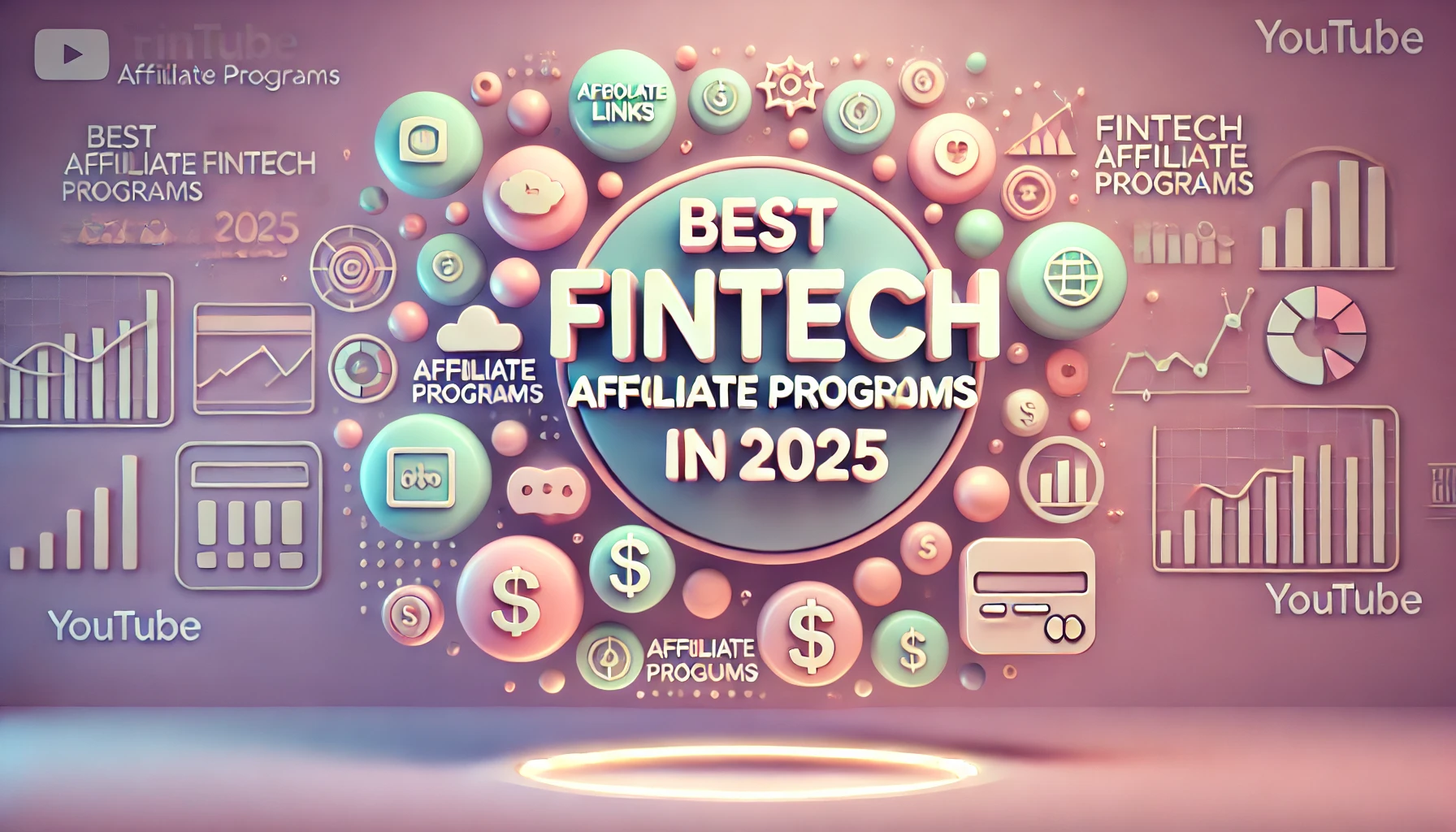 DALL·E 2025 06 12 09.21.24 A high converting YouTube thumbnail with the title Best Fintech Affiliate Programs in 2025 in large modern pastel colored font. The background feat