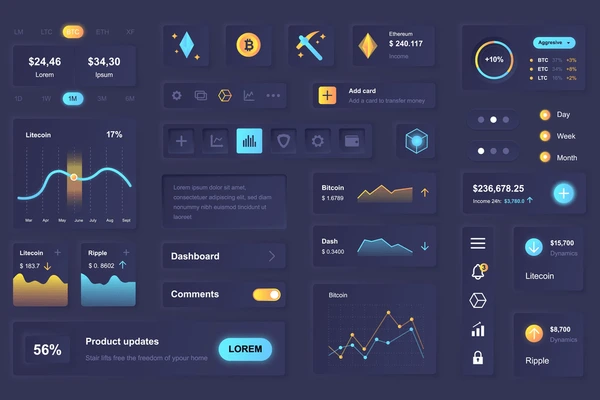 How to Build a Niche Crypto Blog for Affiliate Income in 2025: A Comprehensive Guide 2 user interface elements cryptocurrency mobile 600nw 1906845676