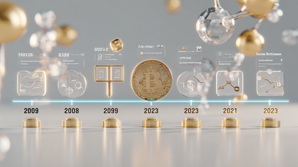 History of Bitcoin: From Genesis Block to Global Adoption 1 Discover the history of Bitcoin from its 2009 genesis block to today’s global adoption. A beginner-friendly timeline of key milestones in crypto history.