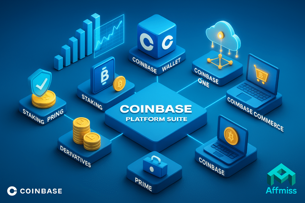 Top Crypto Exchanges 2025: Complete Comparison Guide 4 Coinbase ecosystem showing main app, Coinbase Pro, Coinbase Wallet, and institutional services with educational content and portfolio management