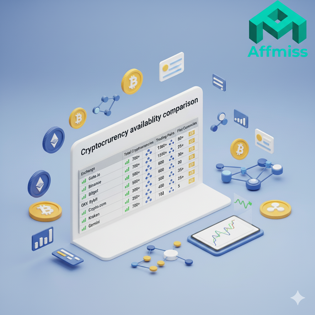 Top Crypto Exchanges 2025: Complete Comparison Guide 10 Visual chart showing number of supported cryptocurrencies and trading pairs across top exchanges with breakdown by major coins vs altcoins