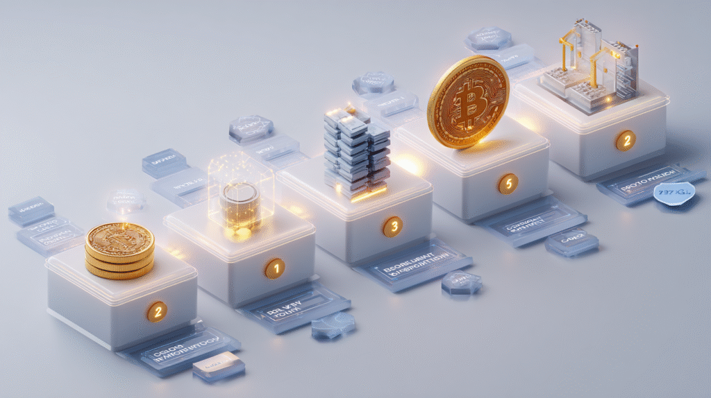 Mining explained 5 step process infographic