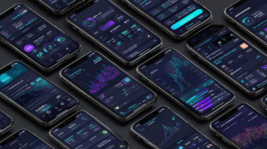 Top Crypto Exchanges 2025: Complete Comparison Guide 14 Mobile app interface comparison showing user ratings, features, and usability scores across different cryptocurrency exchanges
