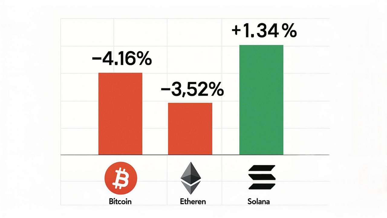 Solana vs BTC ETH chart August 26 2025