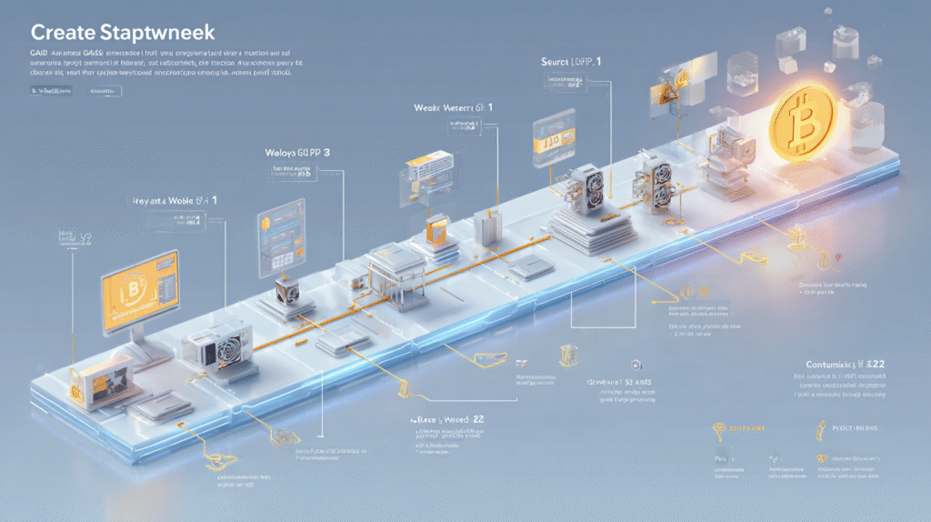 Mining startup guide 3 step action plan flowchart