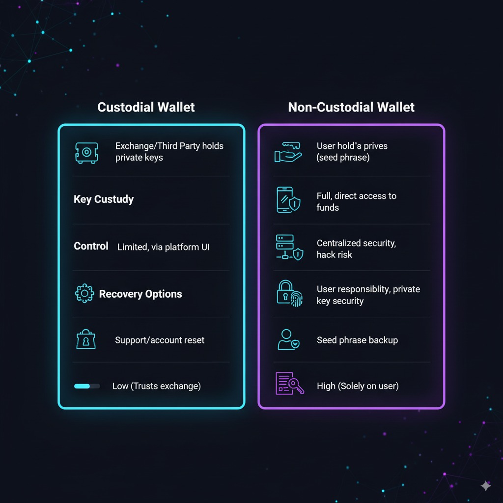 Exchange vs Wallet Explained: A Comprehensive Guide to Crypto Storage Options 6 Custodial vs Non-Custodial Wallets Explained