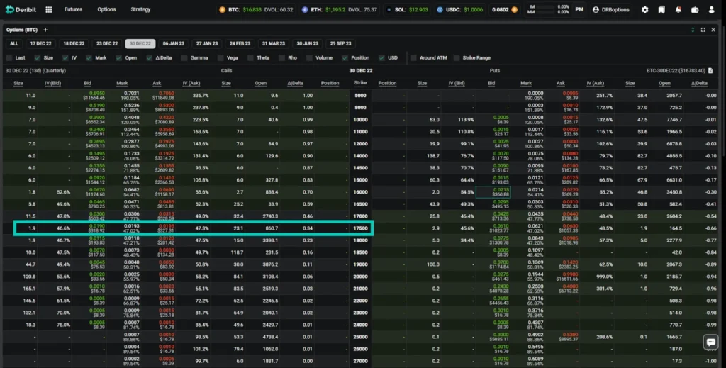 how to trade deribit options 3