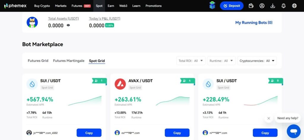 phemex trading bot