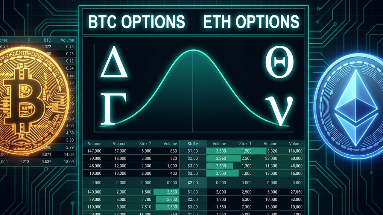 Bitcoin Ethereum options price charts