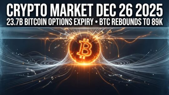 Crypto Market December 26, 2025: Bitcoin Rebounds to $89K as Record $23.7 Billion Options Expiry Hits Today