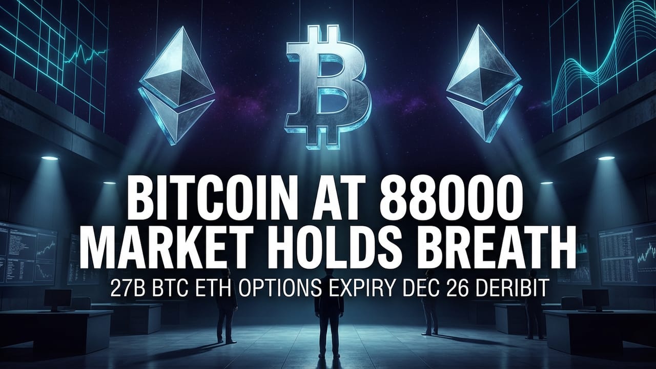 Crypto Market Update December 24, 2025: Bitcoin Holds $88K as $27 Billion Options Expiry Looms on Boxing Day
