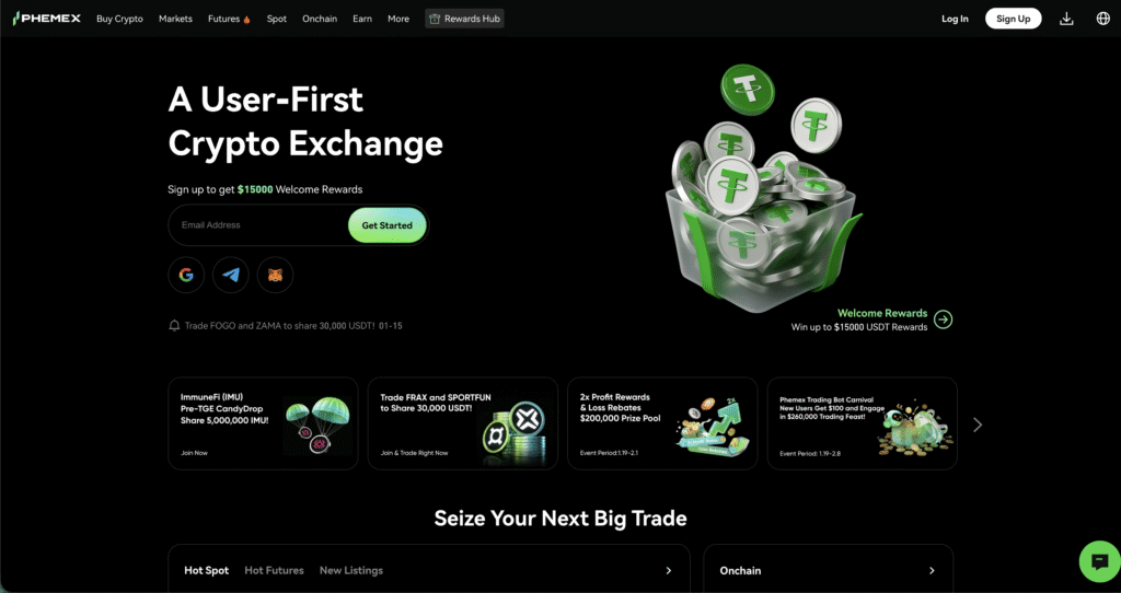 phemex-best-crypto-exchanges-2026