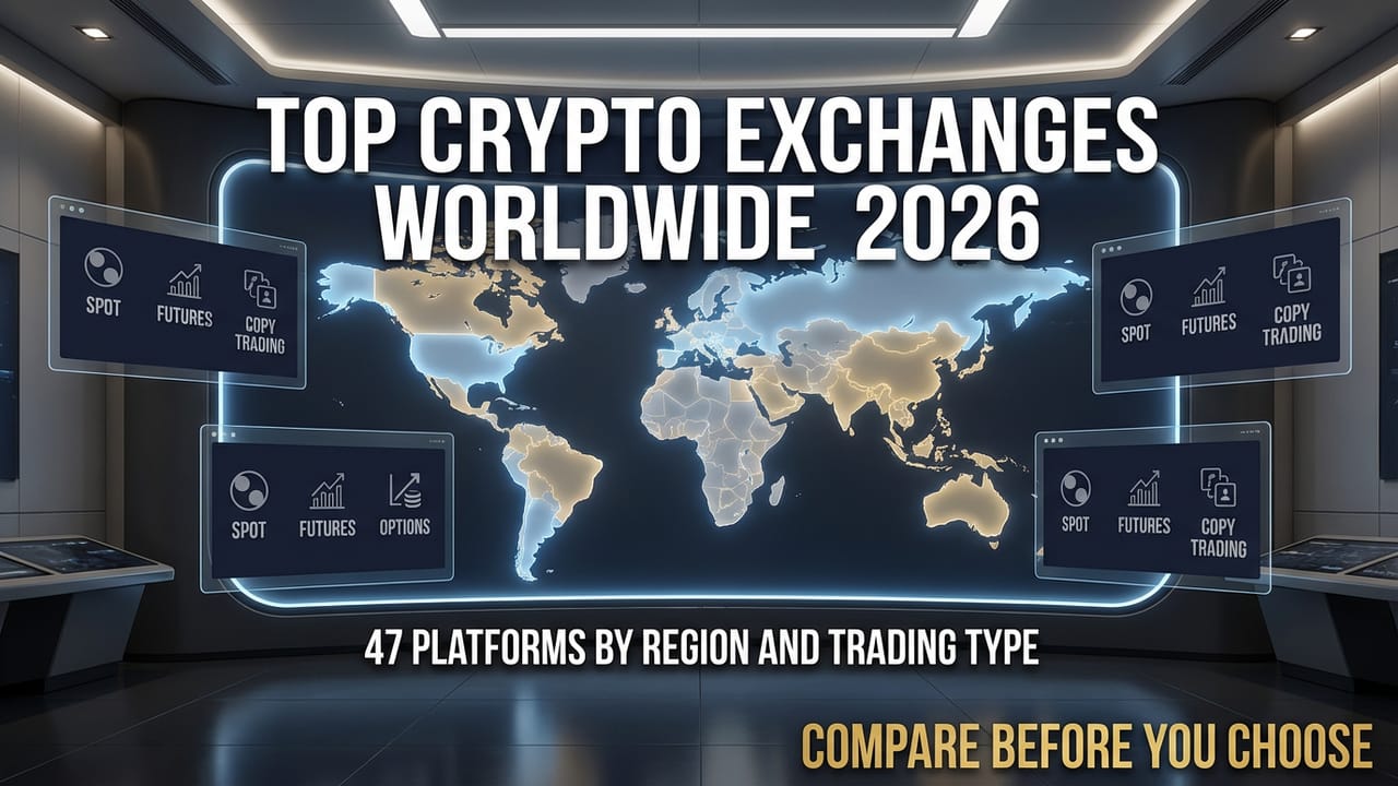 Top Crypto Exchanges Worldwide 2026: Compare 47 Platforms by Region & Trading Type
