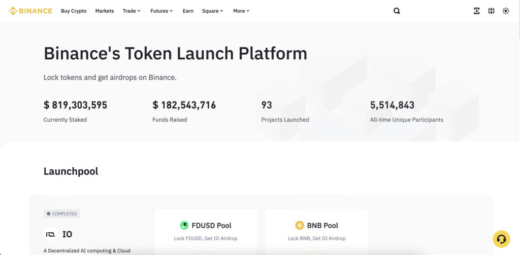 Binance Exchange Review — Launchpool staking new tokens with BNB