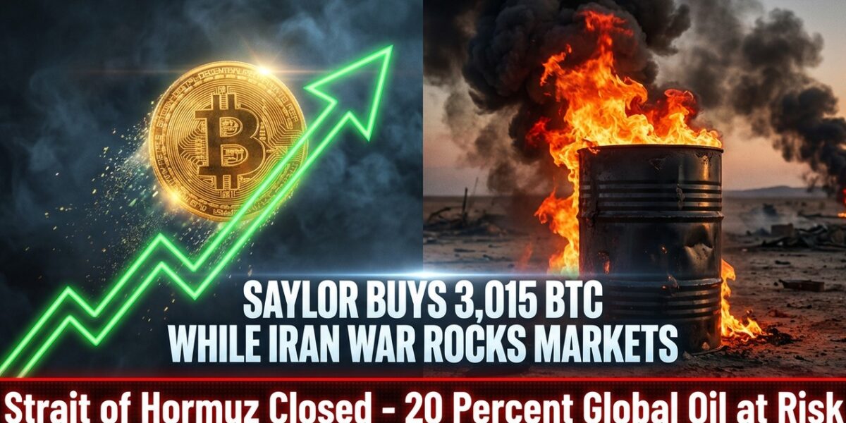 Crypto News Today: Saylor Buys 3,015 BTC, Bitmine Adds 50,928 ETH as Iran War Rocks Markets